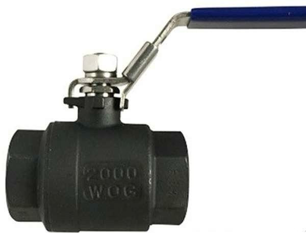 شیر گازی دوتکه فولادی سایز ۱/۴ ۱ اینچ با فشار کاری 2000WOG و طراحی مقاوم